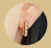 گوشواره ژوپینگ طرح گندمی حلقهای